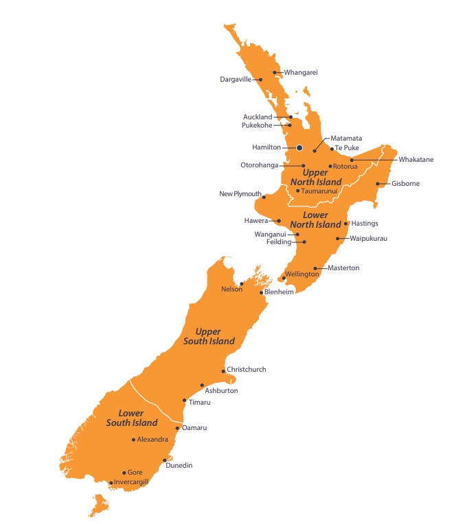 Rabobank New Zealand Rabobank Branch Map