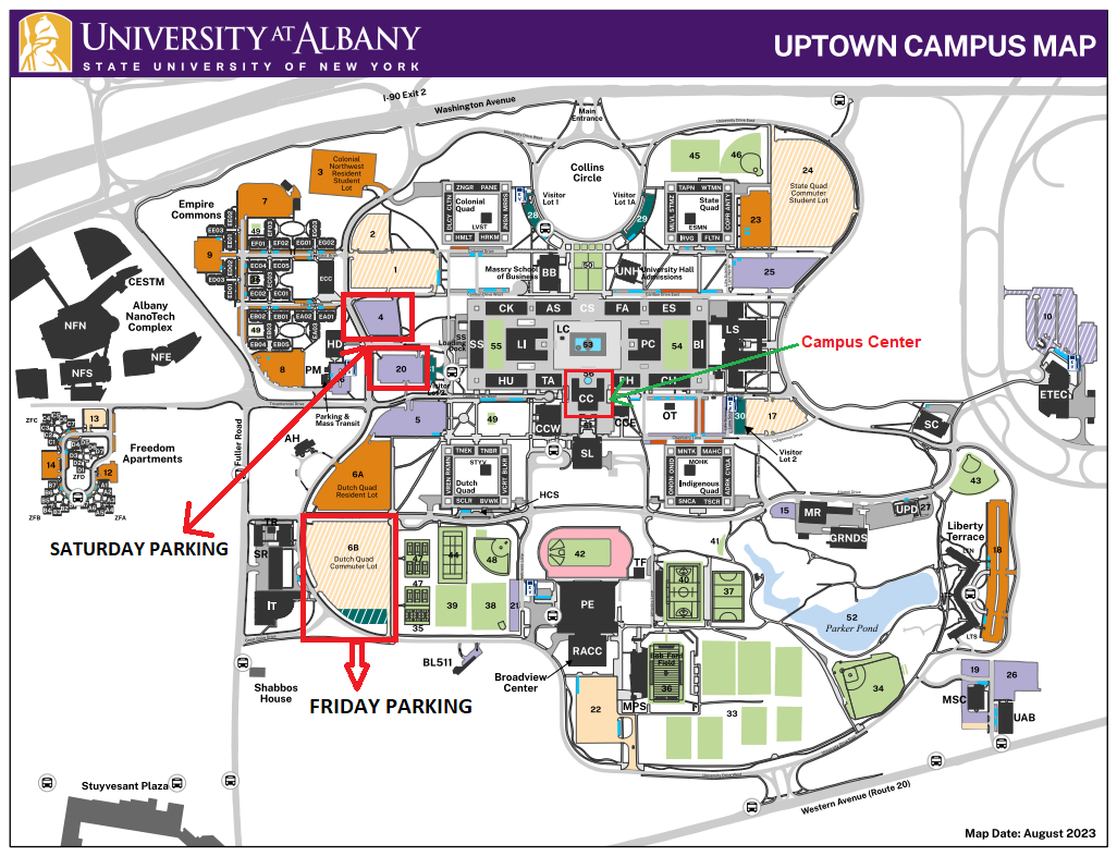 UAlbany Uptown Campus Map