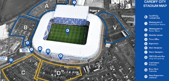 Cardiff City Stadium Map - Cardiff City Stadium